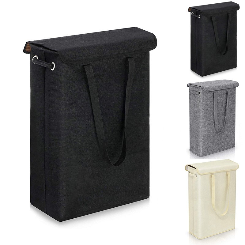 Laundry Strip Eco - Keranjang Cucian Linen Katun dengan Tutup